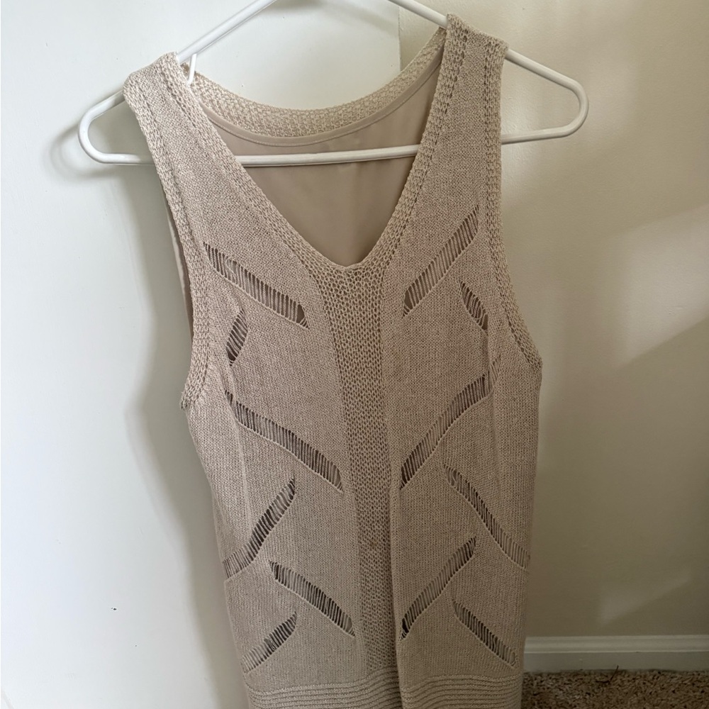 Cato Beige Knit Tank Top